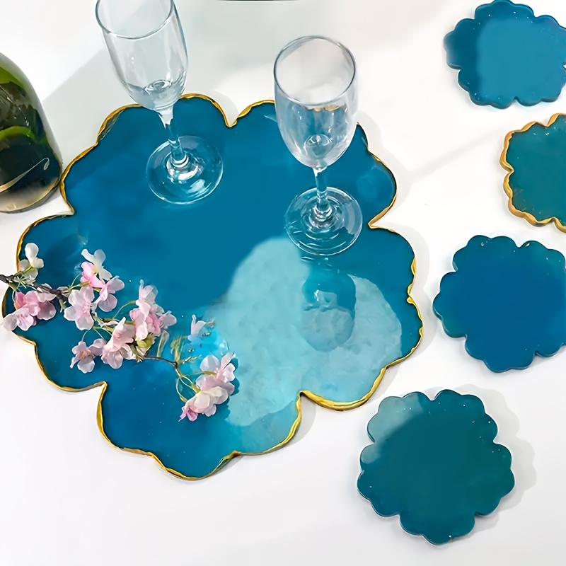 Resin Casting Mold - 5pcs Mirror Large Flower Small Flower