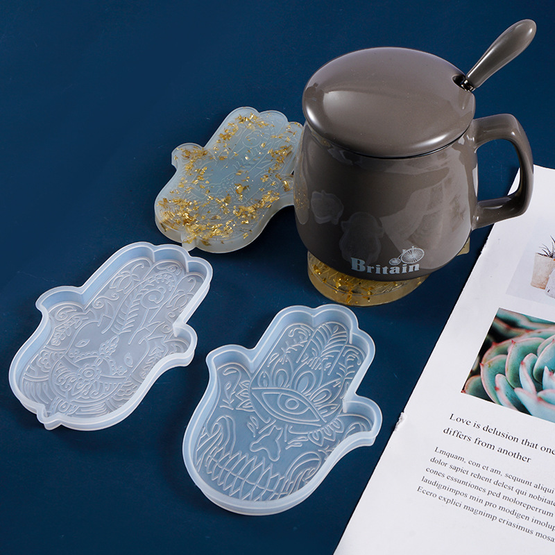 Resin Casting Mold - 1 Pcs DIY Coaster Hand of