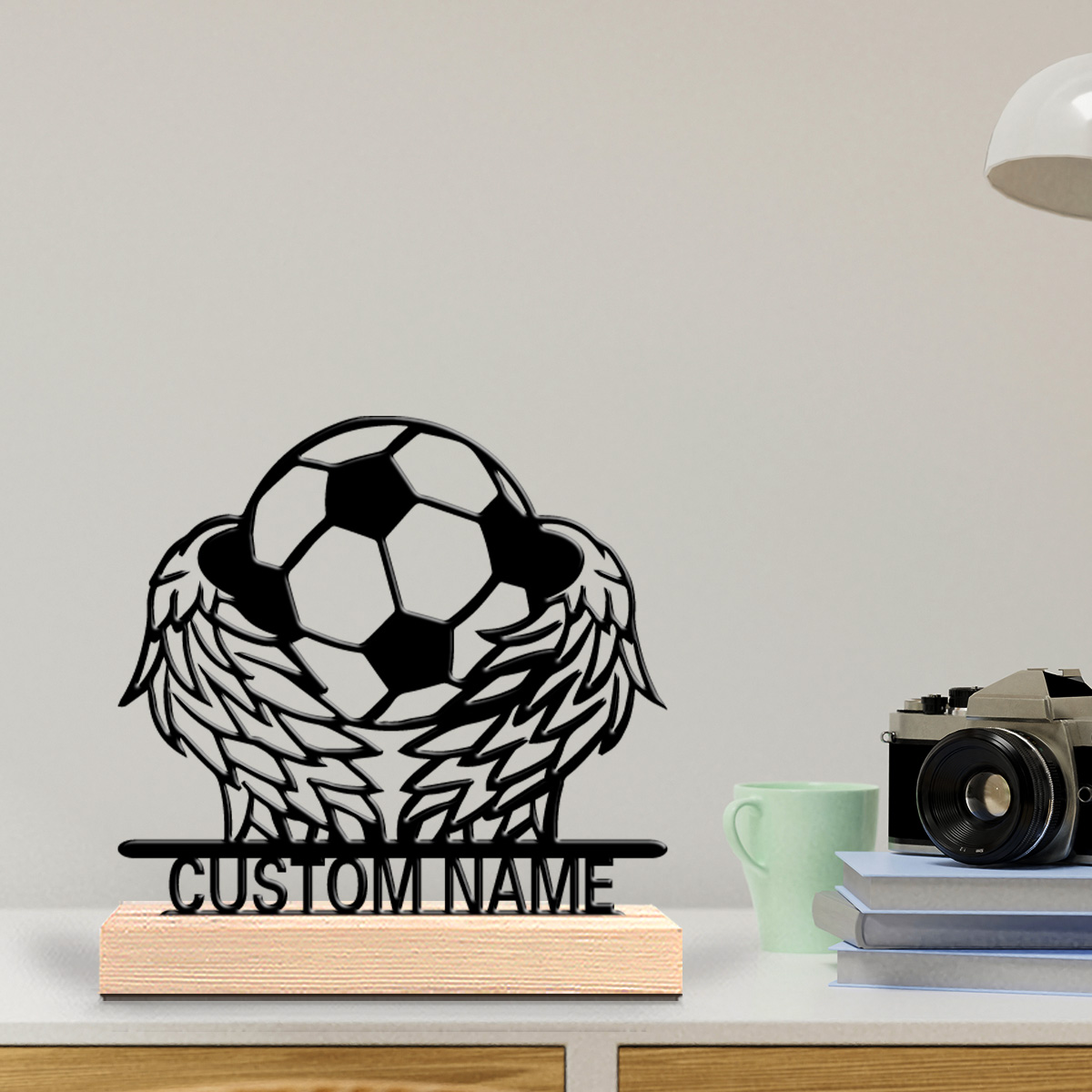 Art Y Craft - 1pc Wing Soccer Custom Text Tin