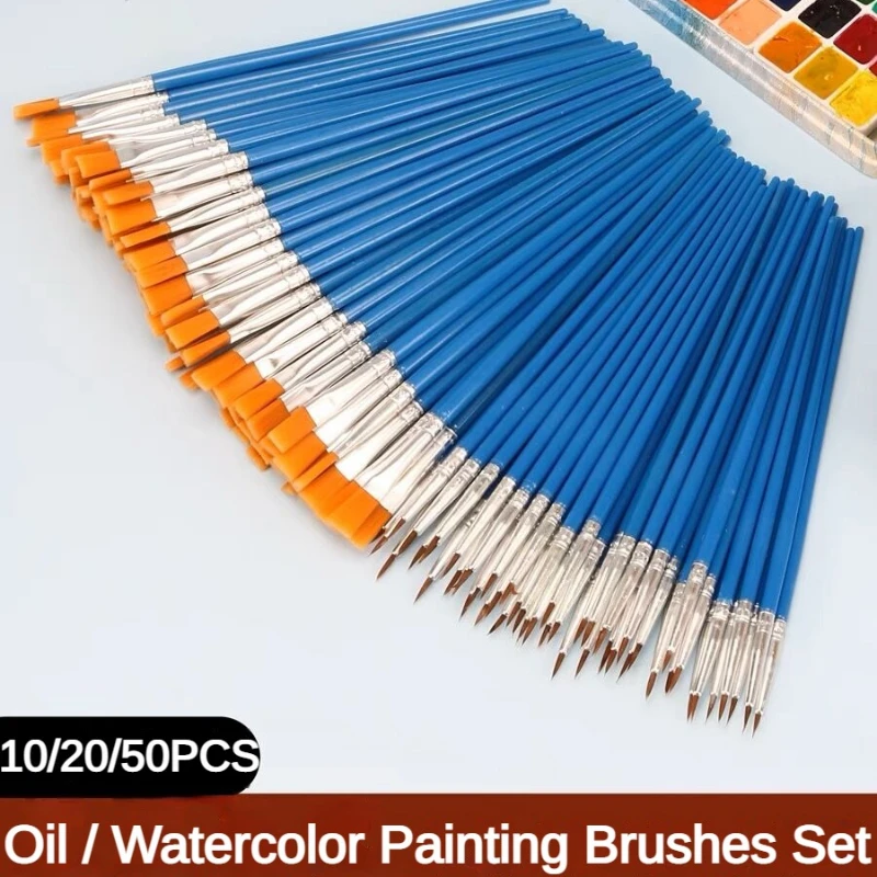 Art Craft For 3 Year Old - 10/20/50 PCS Paint Brushes Set Acrylic