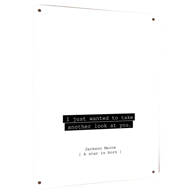 Art Craft Quotes - Classic Movie Quote Metal Wall Art