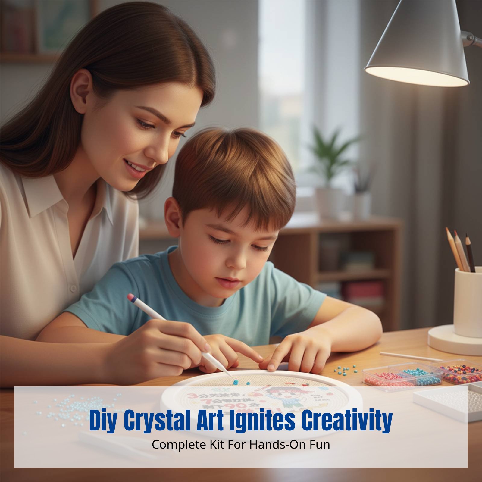 Art Craft Kit - Kids' DIY Motivational Crystal Sticker Art,