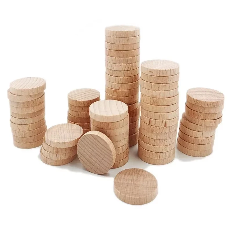 Art Craft Website - 1-6cm Unfinished Wood Round Coins Disc,