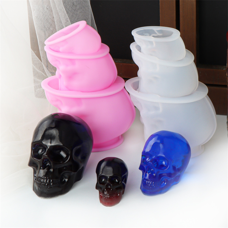 Art Craft Holiday - White and Pink Skull Candle Molds