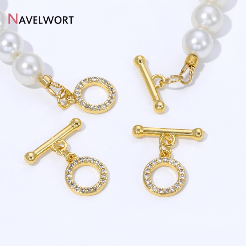 Art Craft Making - 18K Gold Plated Brass Inlaid Zircon