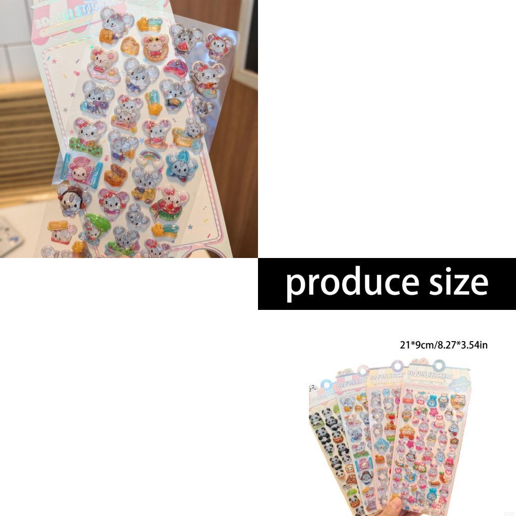 Art Craft For 3 Year Old - Embossed Animal Sticker Adhesive PVC Resin
