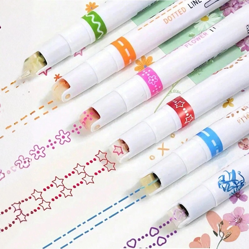 Art Craft Stationery - 6Pcs Roller Tip Curve Liner For