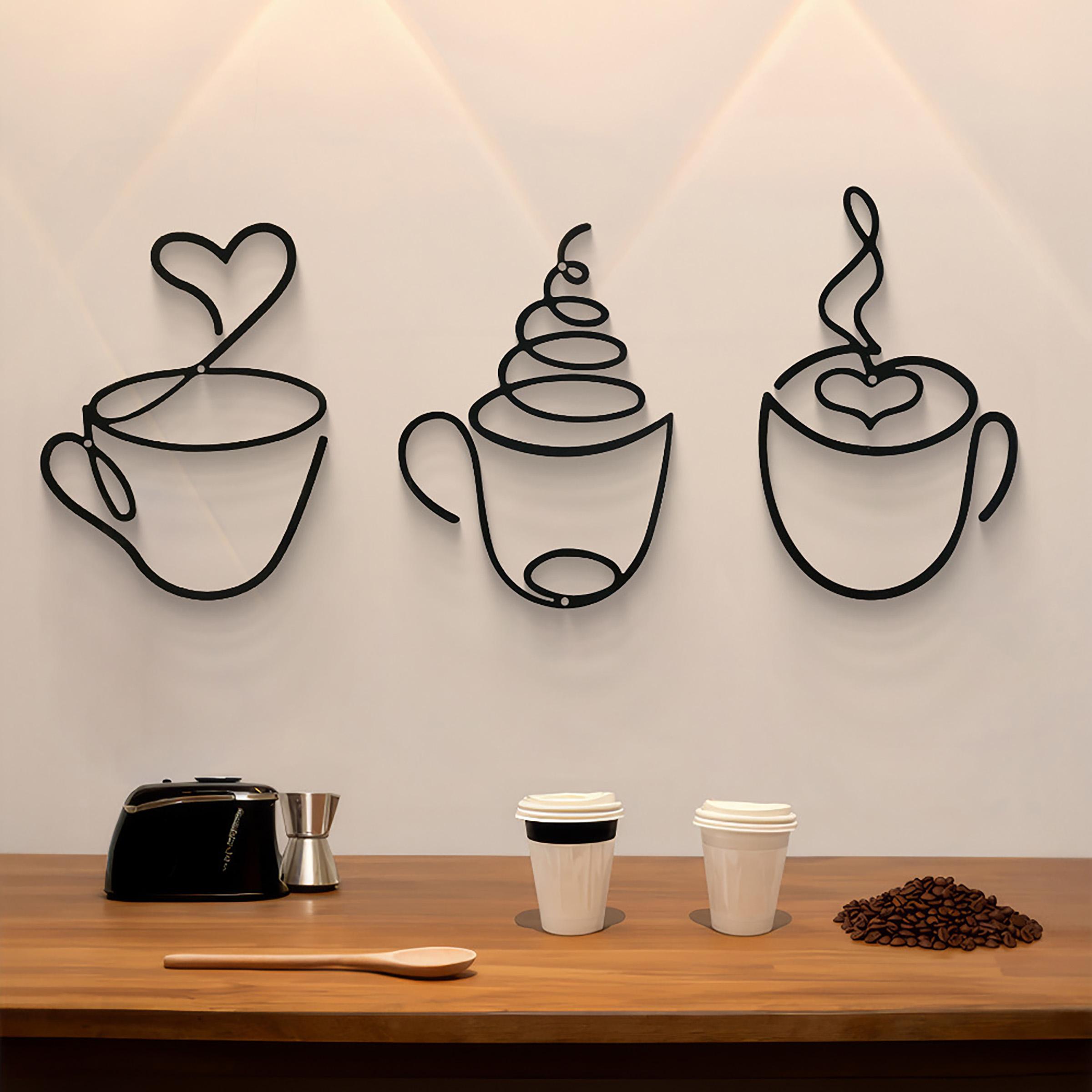 Art Craft Website - 3-Piece Creative Coffee Wall Hanging Set,