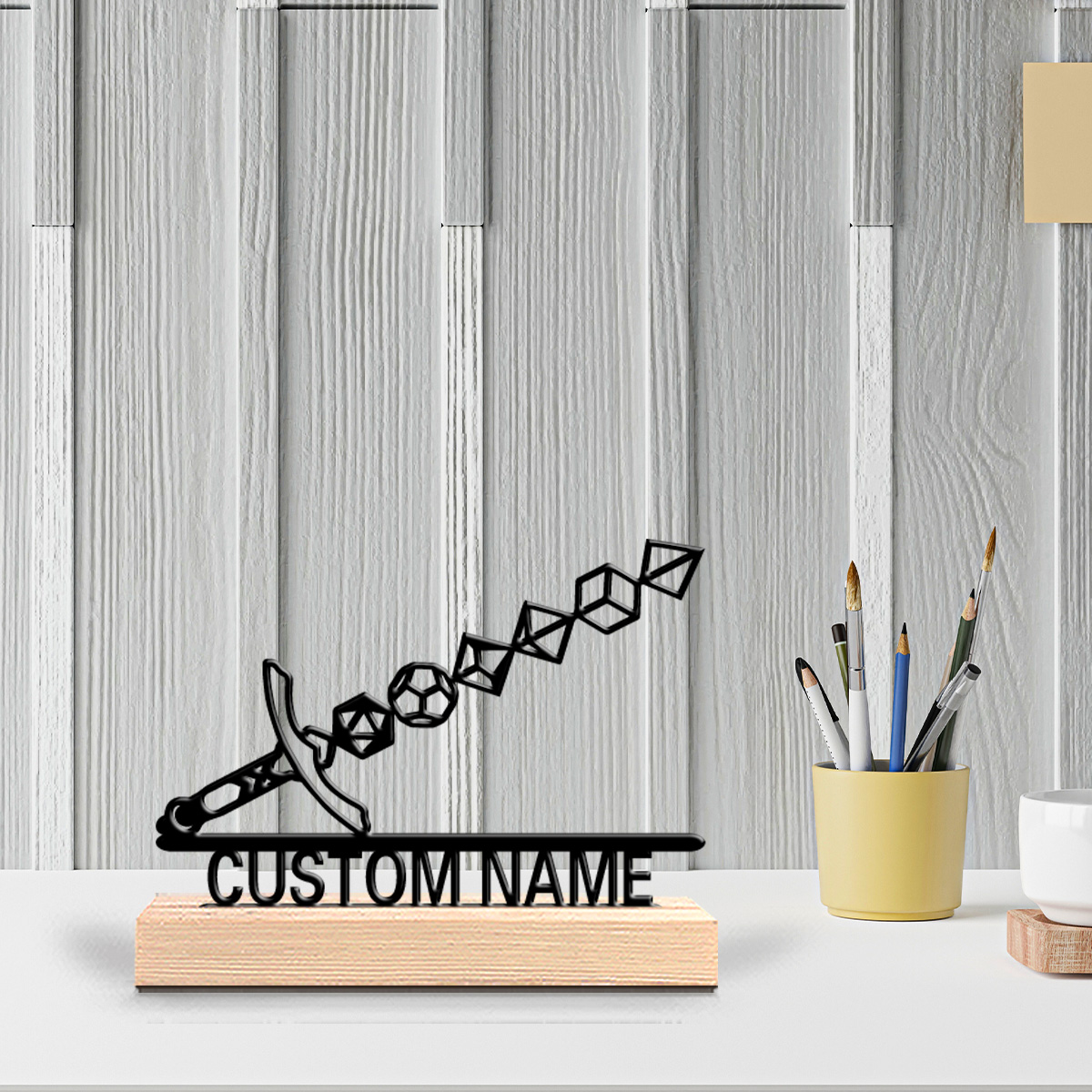 Art Y Craft - 1pc Abstract sword Customizable Text Metal