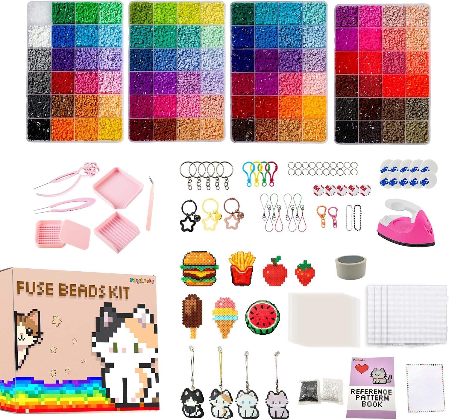 Art Craft Kit - Fuse Beads Kit-Easy DIY-96 Colors 53000