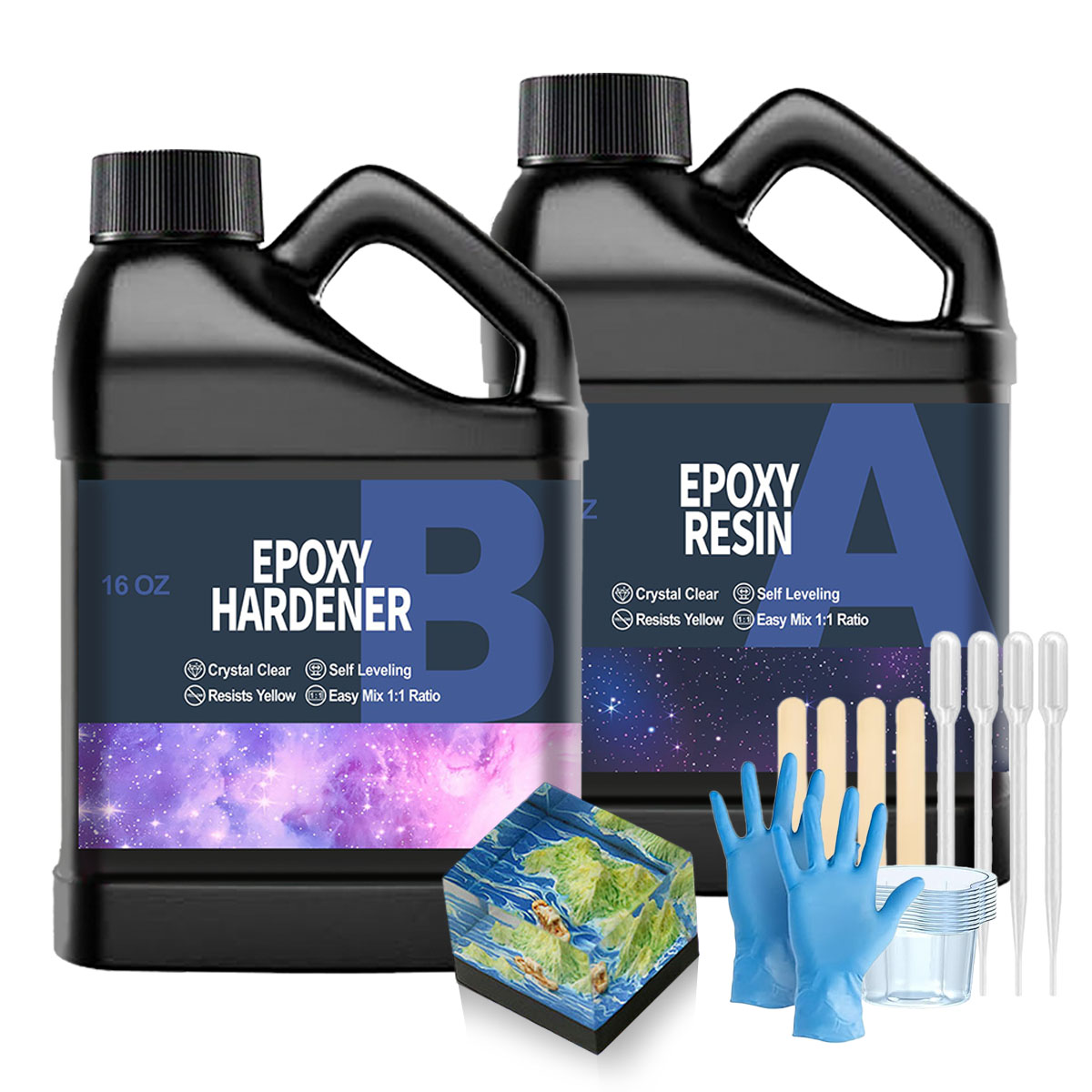 32OZ Clear Epoxy Resin Kit, No - Resin Casting Mold 评论和价格