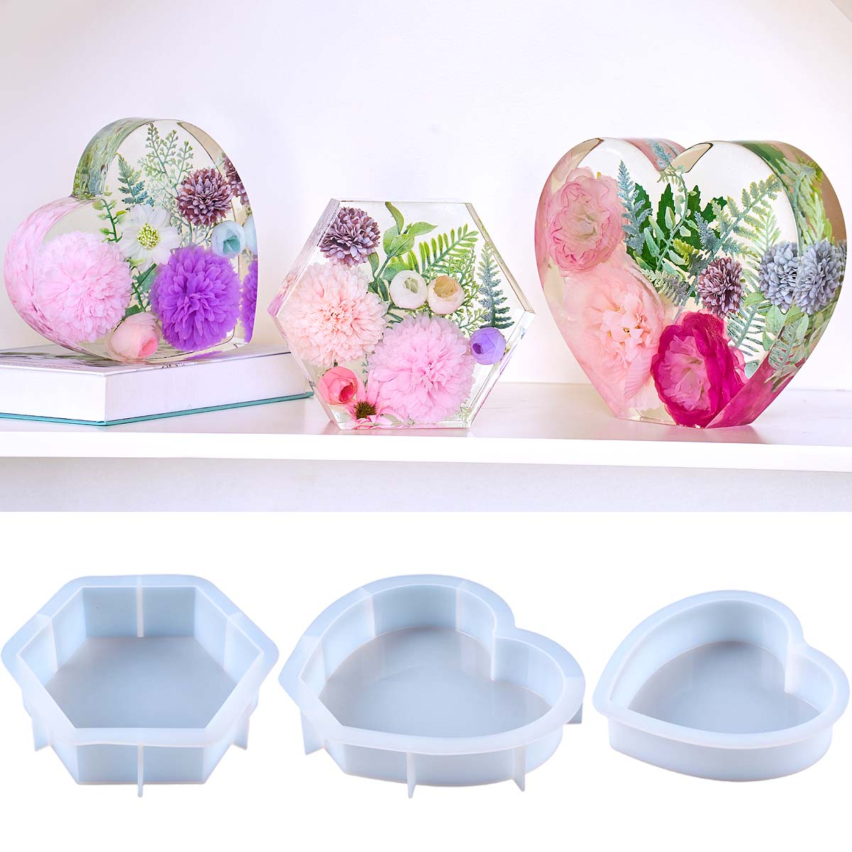Large Love Silicone Mold DIY H - Resin Casting Mold 评论和价格