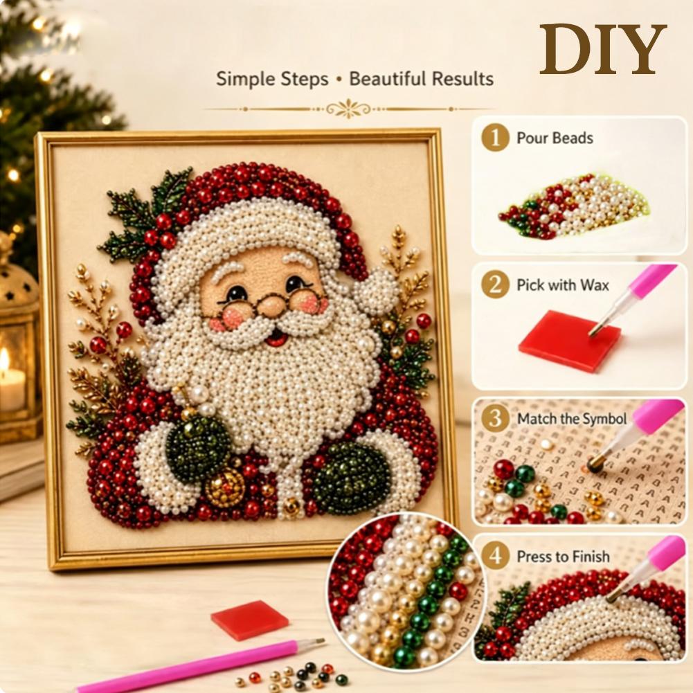 Christmas Santa Claus Pearl Ar - Art Craft Gifts For Adults 评论和价格