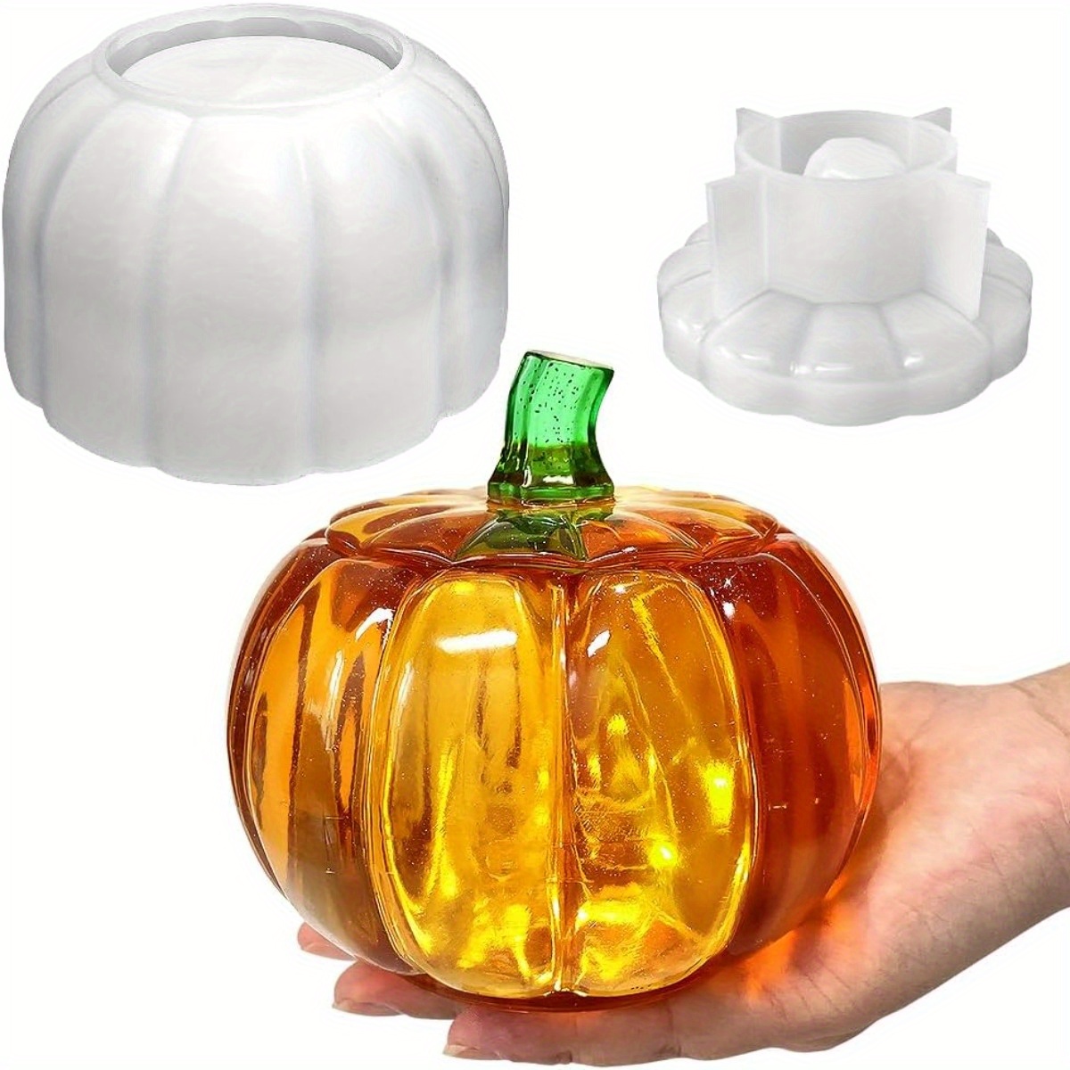 5'' Large Pumpkin Jar Mold, Ha - Resin Casting Mold 评论和价格