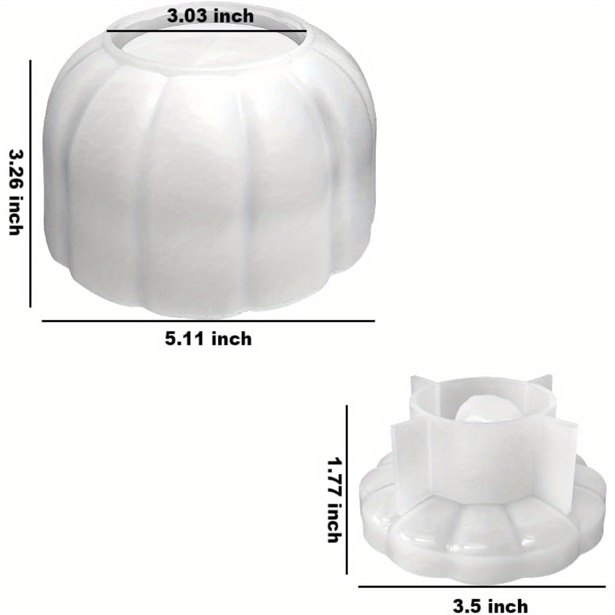 5'' Large Pumpkin Jar Mold, Ha - Resin Casting Mold 评论和价格