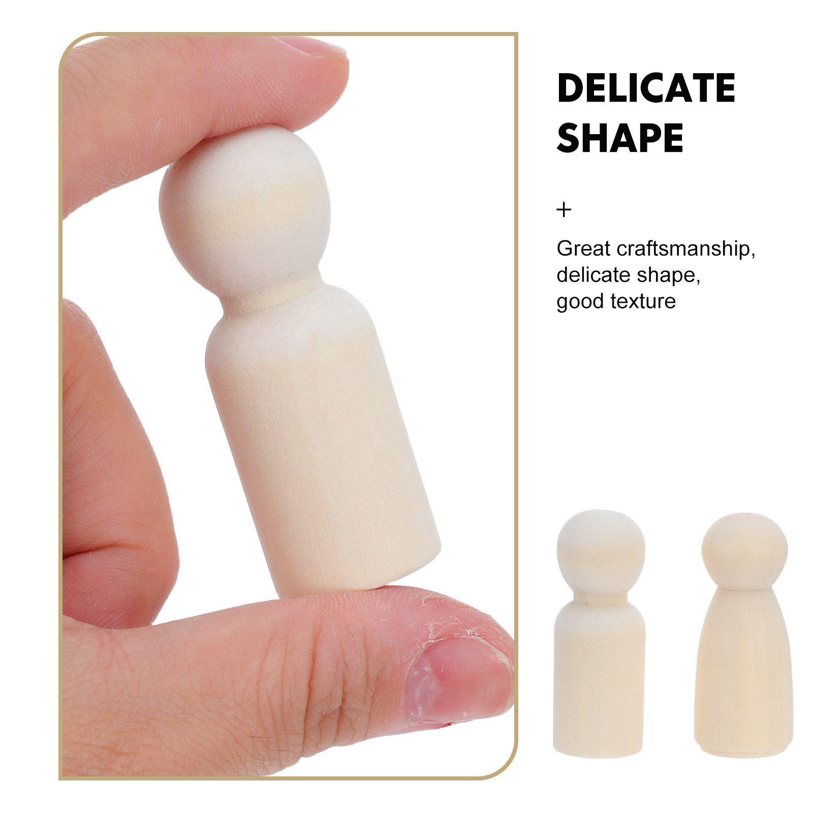 40Pcs Blank Wooden Peg People  - Art Y Craft 评论和价格