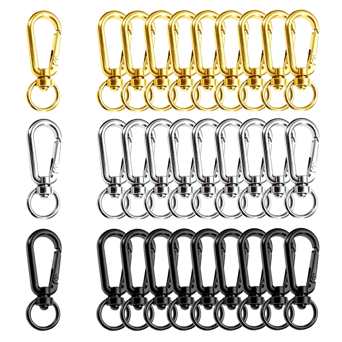 9/18/36 Pcs Open Swivel Clips  - Art Craft Gifts 评论和价格