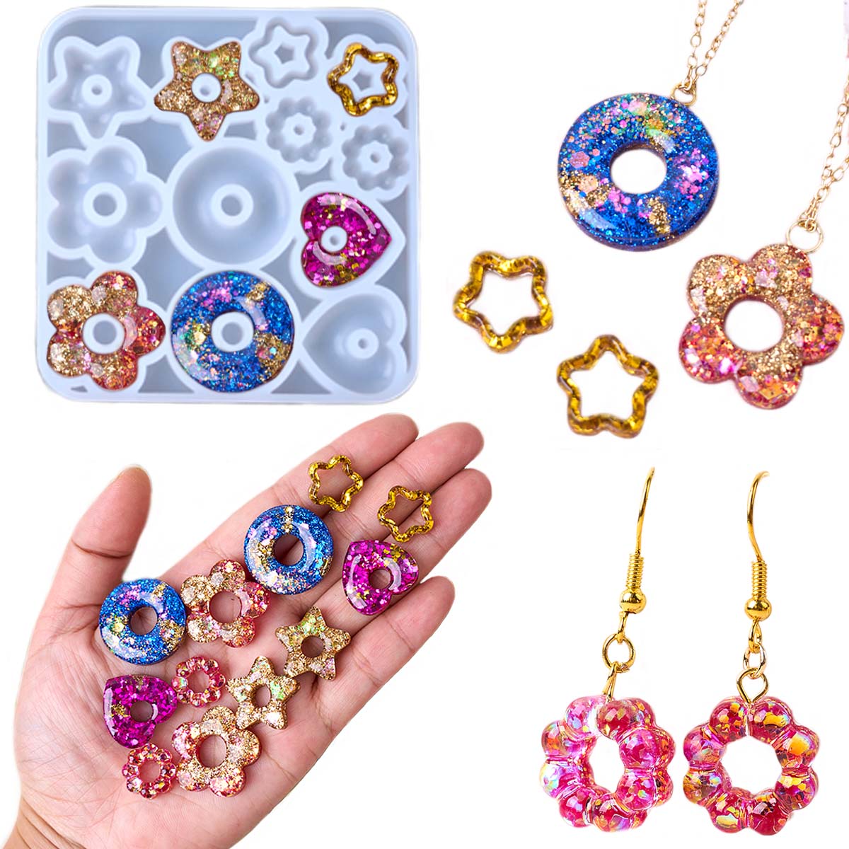 Multifuntional Jewelry Silicon - Resin Casting Mold 评论和价格