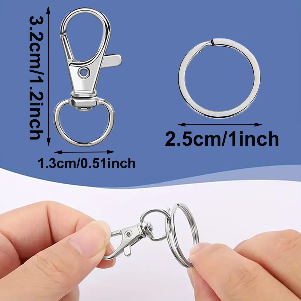 10/20/30/50 Set Swivel Keychai - Art Craft Gifts 评论和价格