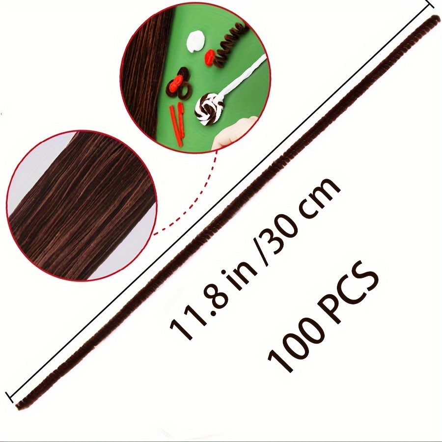 100 Pcs Coffee Pipe Cleaners,P - Art Y Craft 评论和价格