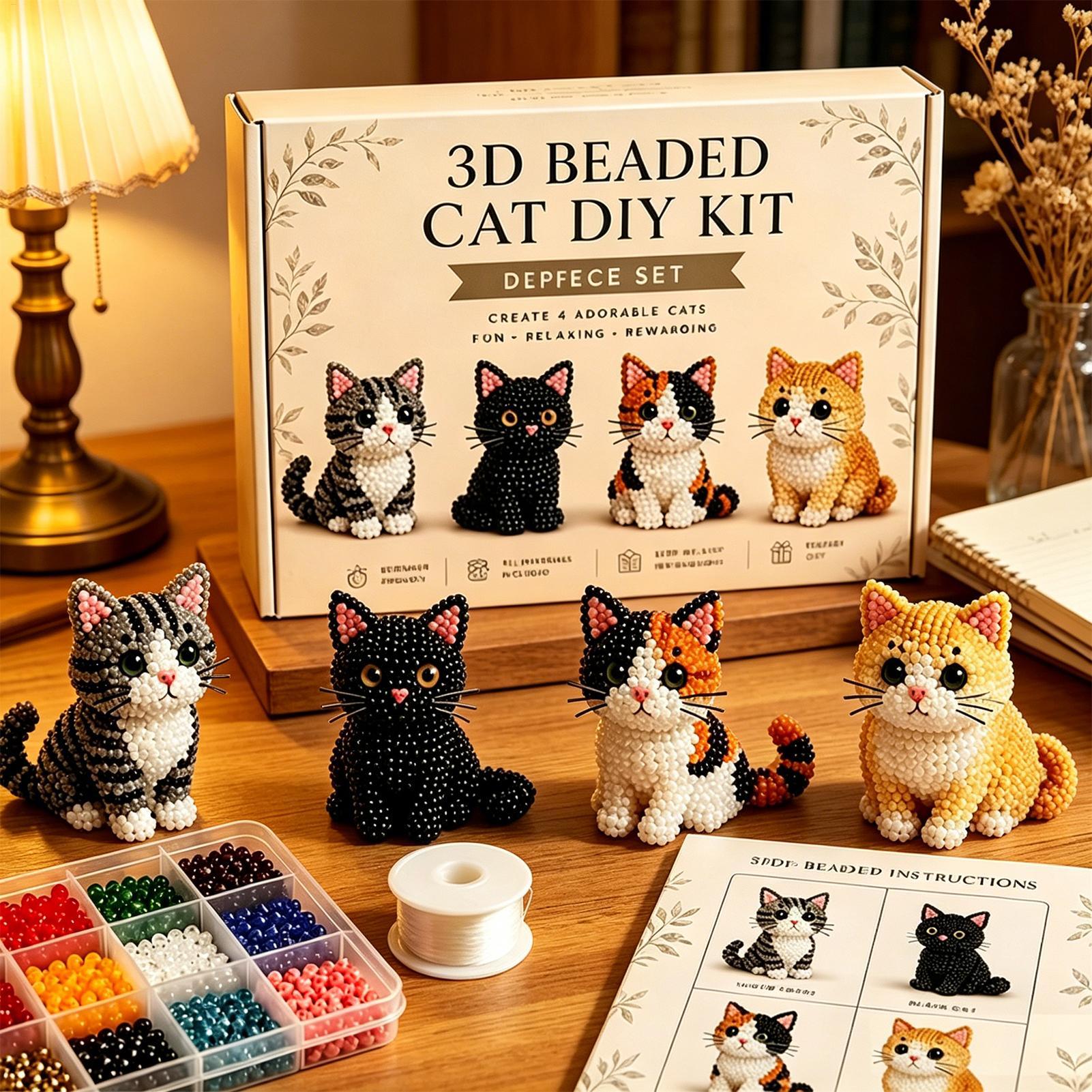 DIY Animal Beading Kit Cute 3D - Art Craft Classes 评论和价格