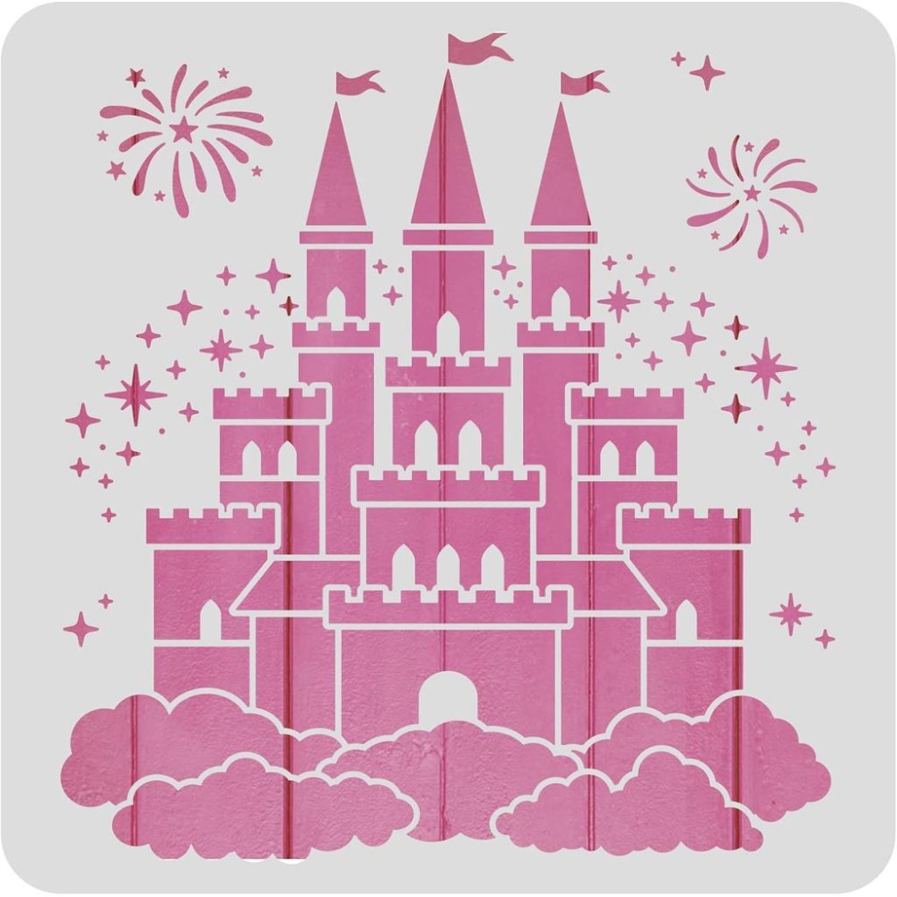 Castle Plastic Painting Stenci - Art Craft Template 评论和价格