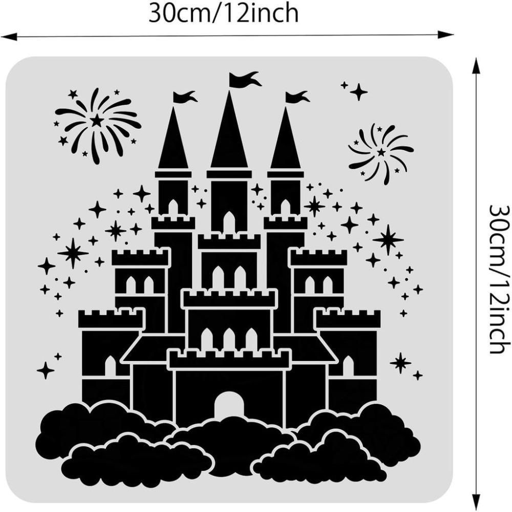 Castle Plastic Painting Stenci - Art Craft Template 评论和价格