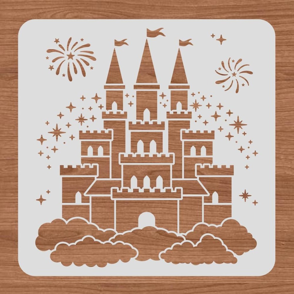 Castle Plastic Painting Stenci - Art Craft Template 评论和价格