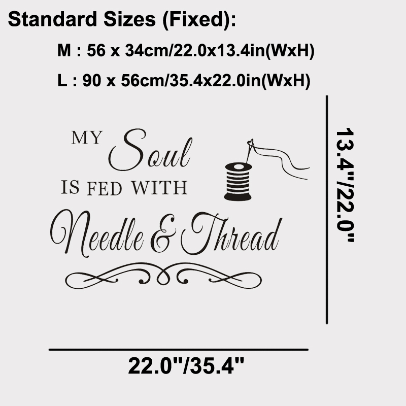 My Soul Needle and Thread Wall - Art Craft Quotes 评论和价格