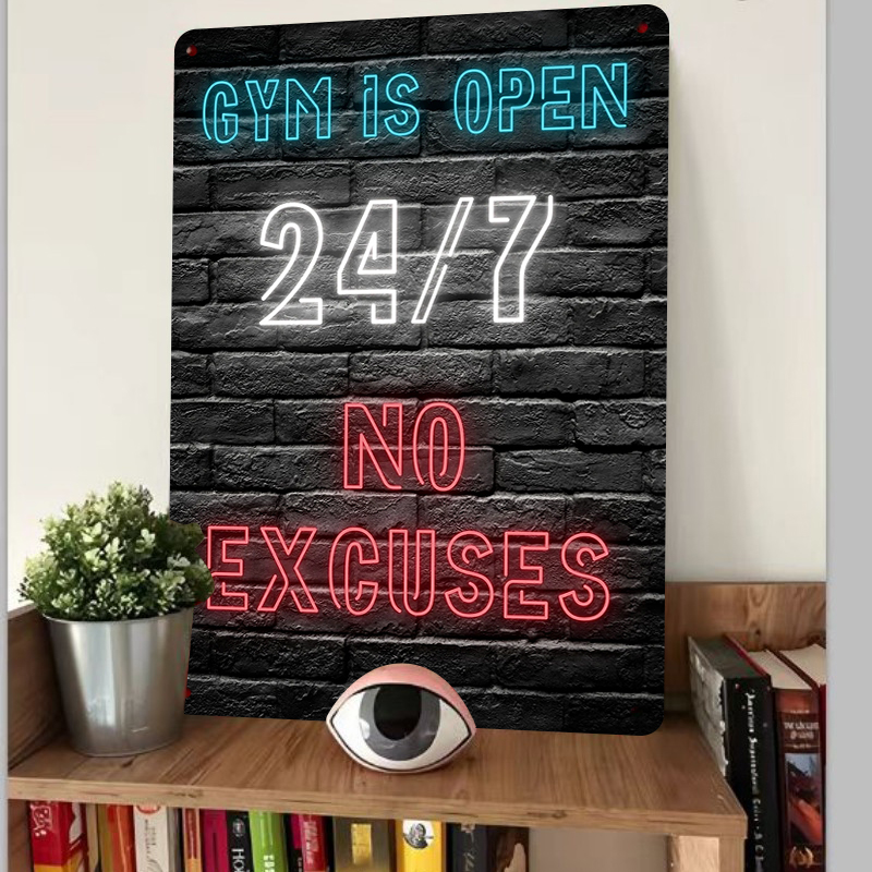 Gym 24 7 Open Neon Effect Meta - Art Craft Quotes 评论和价格