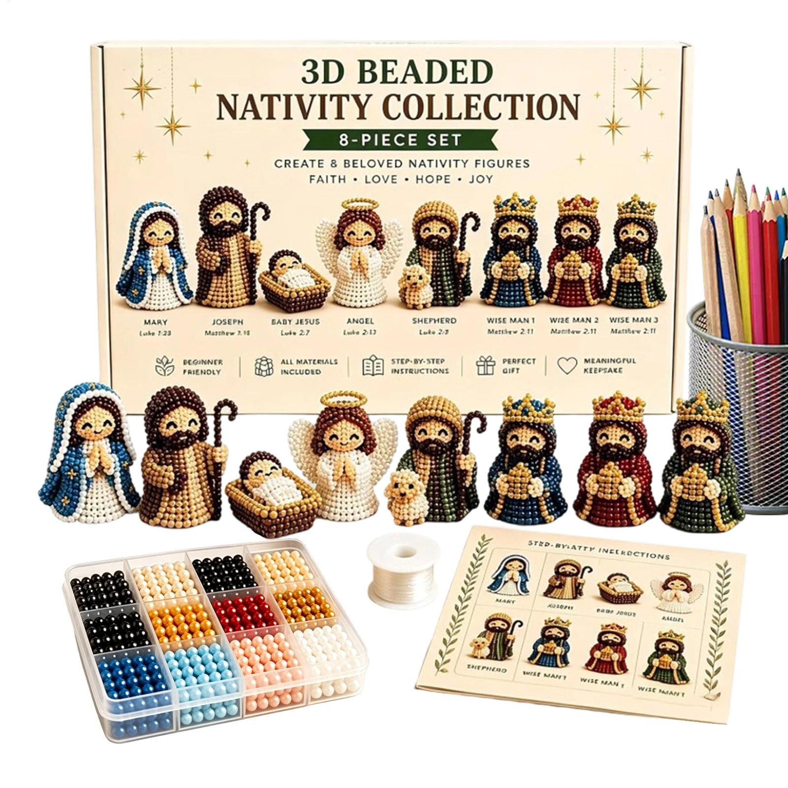 Nativity Bead Art Kit 3D Chris - Art Craft Gifts For Adults 评论和价格