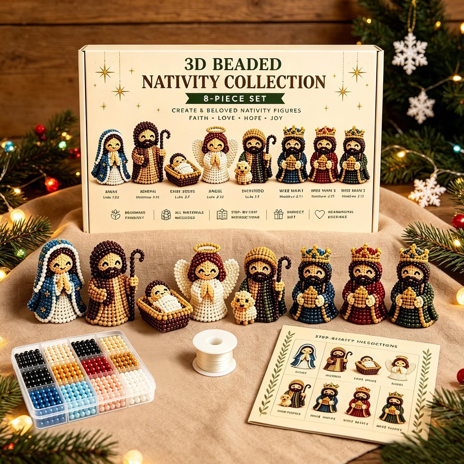 Nativity Bead Art Kit 3D Chris - Art Craft Gifts For Adults 评论和价格