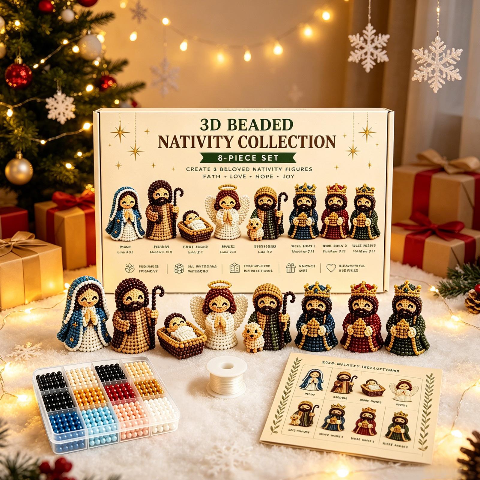 Nativity Bead Art Kit 3D Chris - Art Craft Gifts For Adults 评论和价格