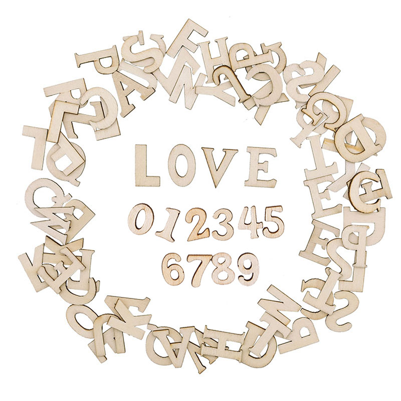100pcs Wood English Alphabet D - Letter S Art Craft 评论和价格