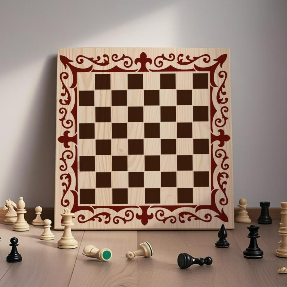 2Pcs Chess Pieces Stencil Lace - Art Craft Template 评论和价格