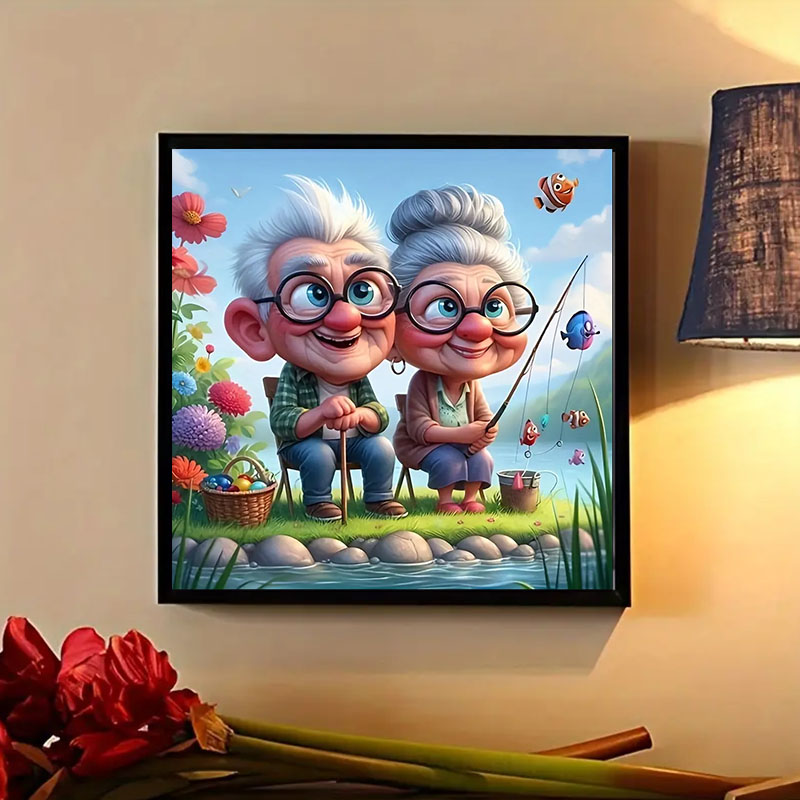 Grandparents Fishing Diamond P - Art Craft Website 评论和价格