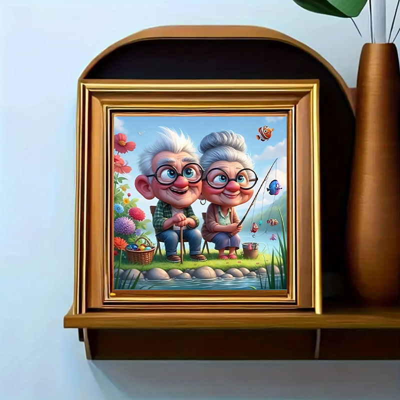 Grandparents Fishing Diamond P - Art Craft Website 评论和价格