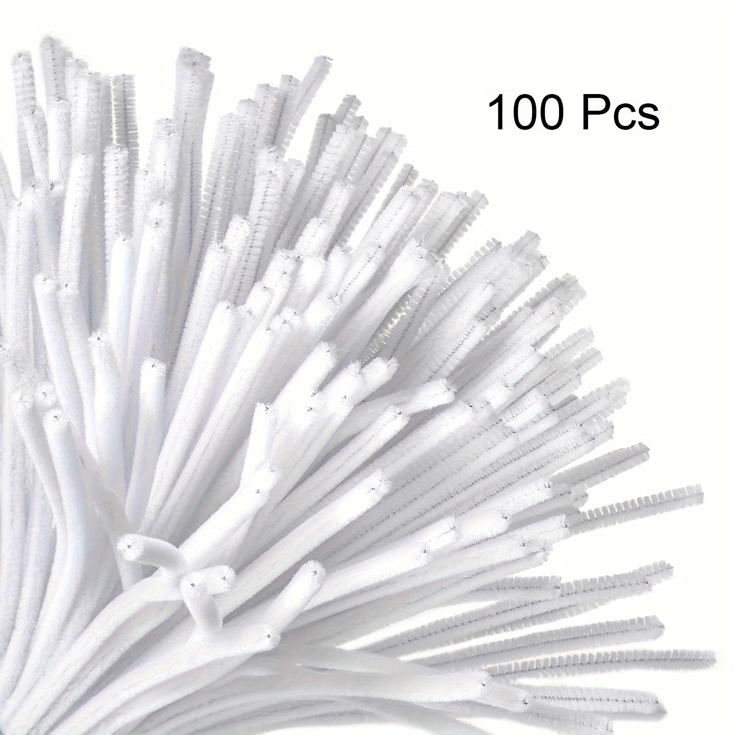 100 Pcs White Pipe Cleaners,Pi - Art Y Craft 评论和价格