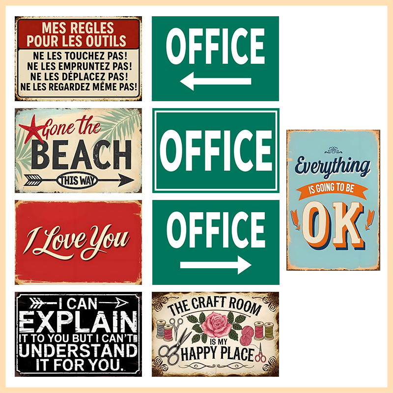 Vintage Office & Craft Room Me - Art Craft Quotes 评论和价格