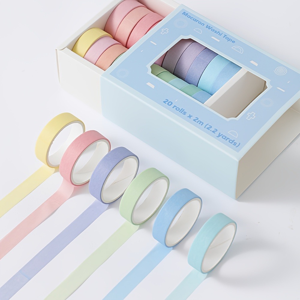 20 rolls of macaron tape, 0.4i - Art Craft Stationery 评论和价格