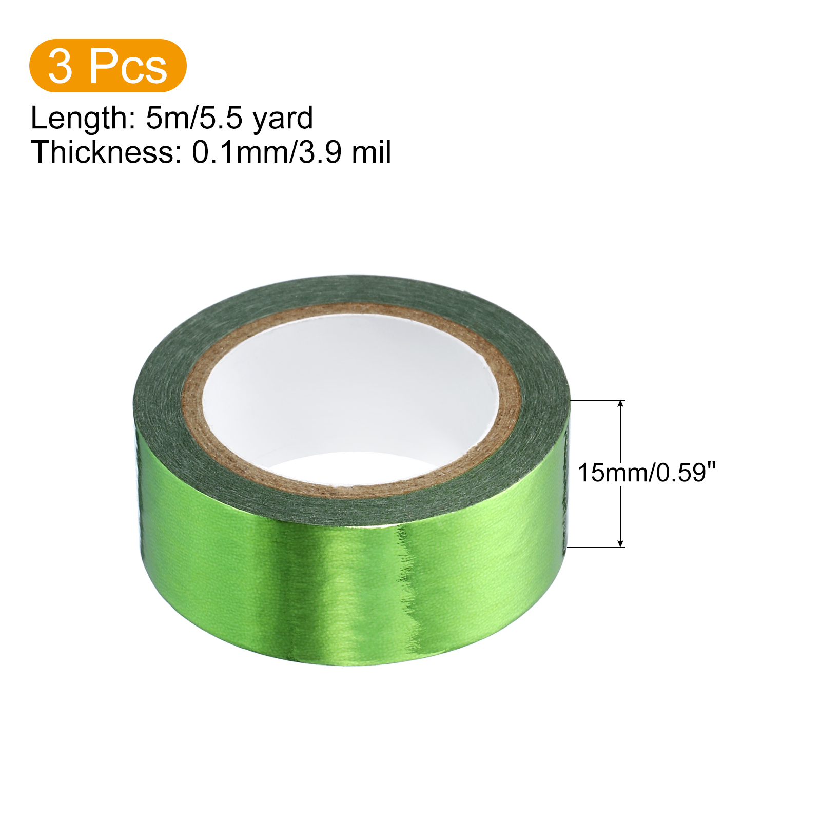 3 Roll 15mmx5m Metallic Washi  - Art Craft Stationery 评论和价格