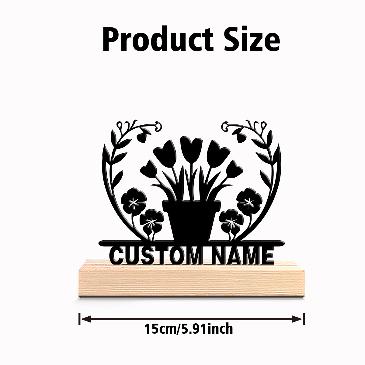 1pc flower grass Custom Text I - Art Y Craft 评论和价格