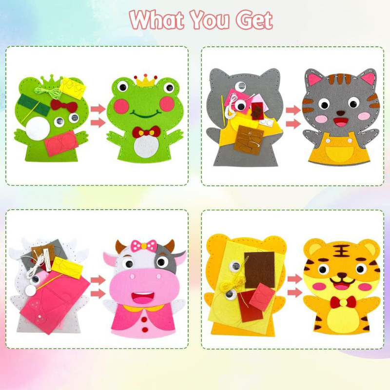 Cute Cartoon Animal Hand Puppe - Art Craft For 3 Year Old 评论和价格