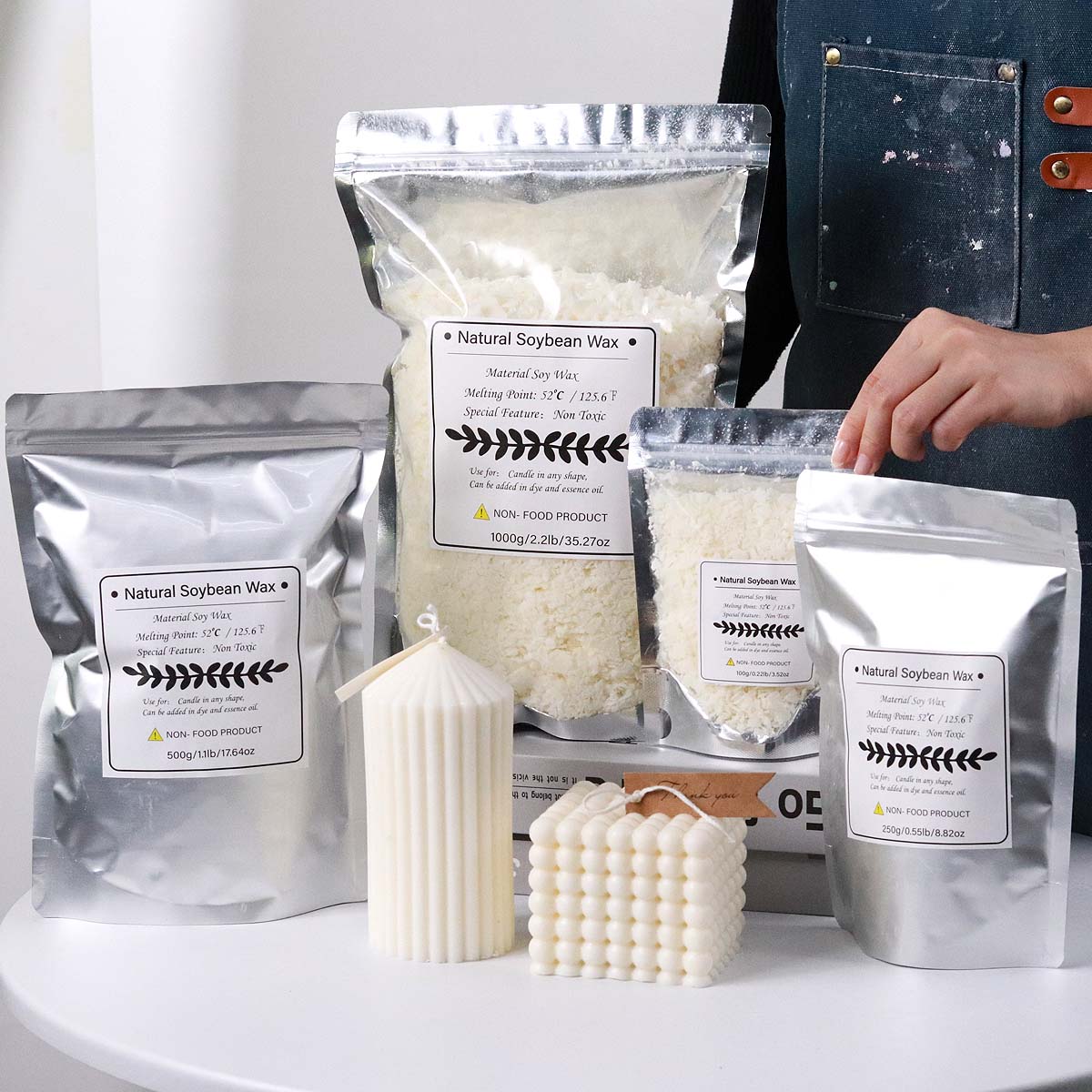 100/250/500/1000g Natural Soy  - Candle Making Wax 评论和价格