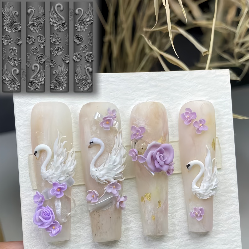 Elegant Swan Rose Bow 3D Flowe - Art Craft Template 评论和价格