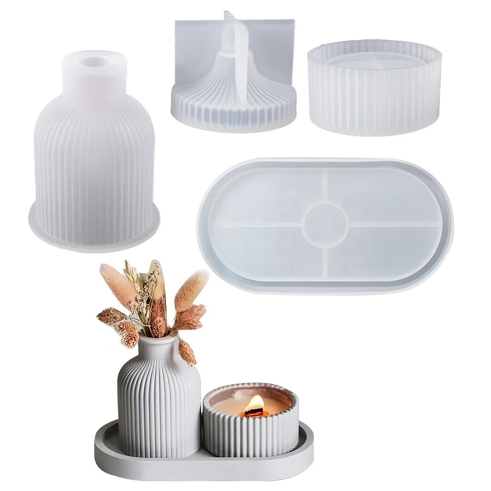 4pcs Silicone Molds Oval Tray  - Art Craft Website 评论和价格