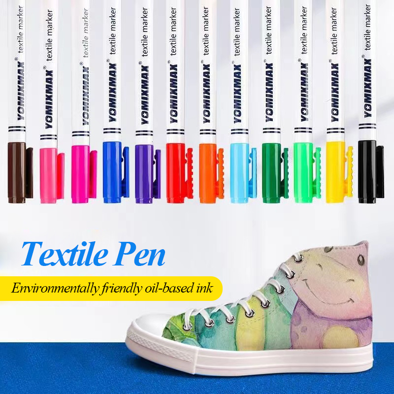 12 Colors Fabric Paint Marker  - Art Craft Stationery 评论和价格