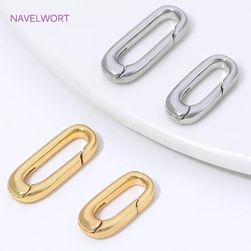 1/2/4Pcs 18K Gold Plated Oval  - Art Craft Making 评论和价格