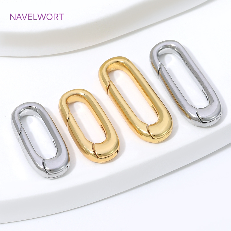 1/2/4Pcs 18K Gold Plated Oval  - Art Craft Making 评论和价格