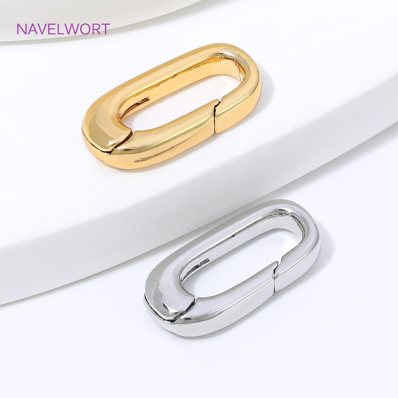 1/2/4Pcs 18K Gold Plated Oval  - Art Craft Making 评论和价格